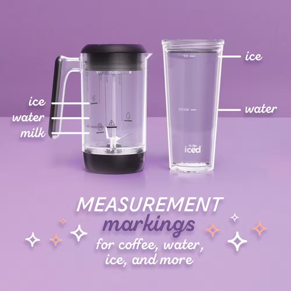 Single-Serve Cup Coffee Maker, Black Finish, Drip Coffee Maker with Frappe, Iced, and Hot Coffee Maker and Blender